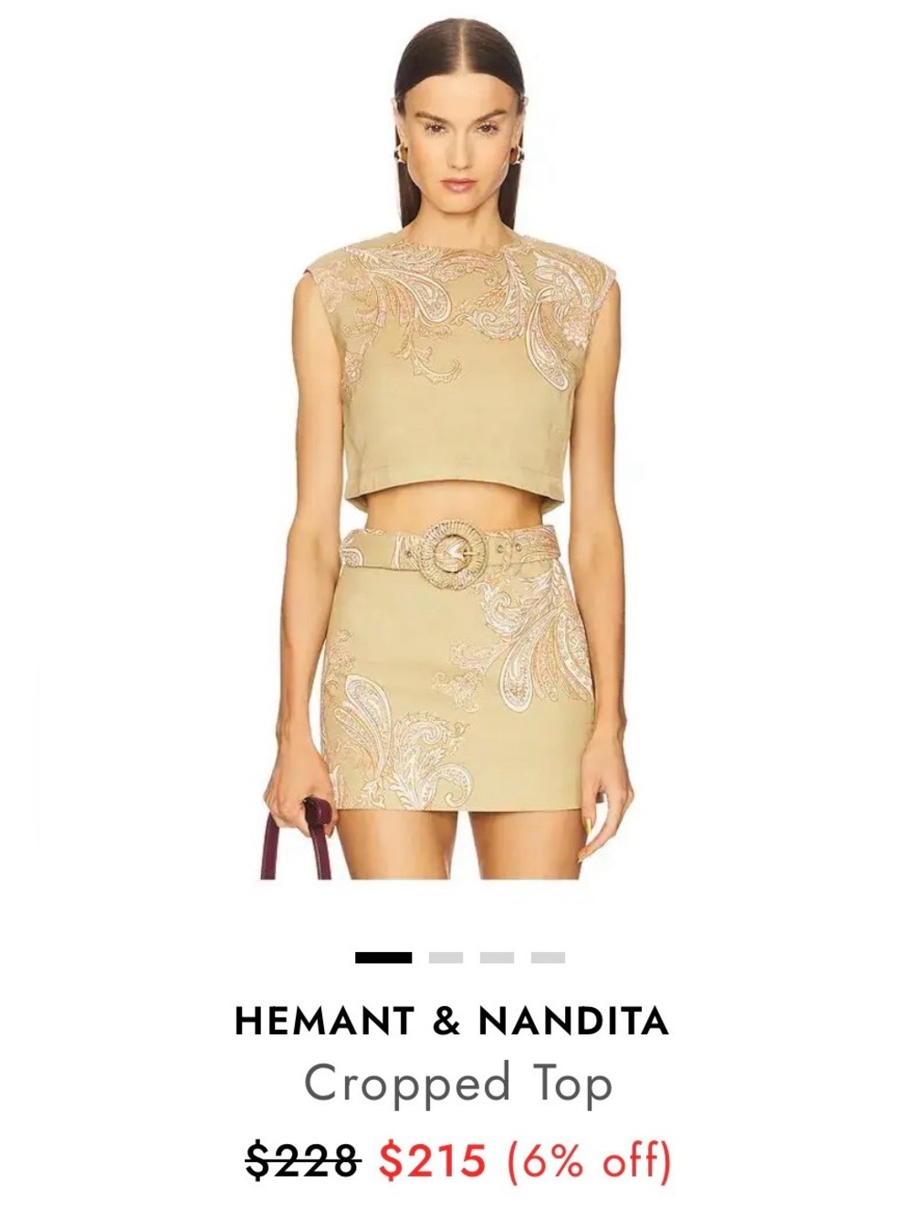 HEMANT & NANDITA Sakhi Mini skirt & cropped top (set) - Picture 4 of 16